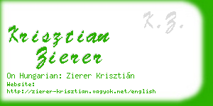 krisztian zierer business card